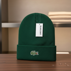 Lacoste Green Knit Beanie Winter Hat