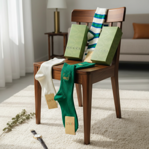 Gucci Cotton Crew Socks Set 3 Pairs Gift Box