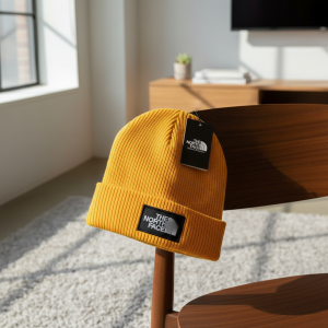 The North Face Yellow Knit Beanie Hat