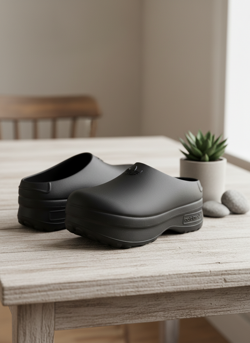 Adidas Adifom Clog Black Slip-On Casual Shoes