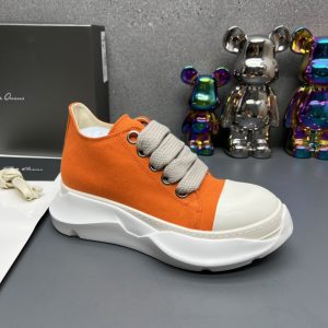 Rick Owens Orange Chunky Platform Sneakers