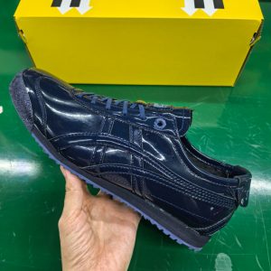 Onitsuka Tiger Navy Glossy Leather Sneakers