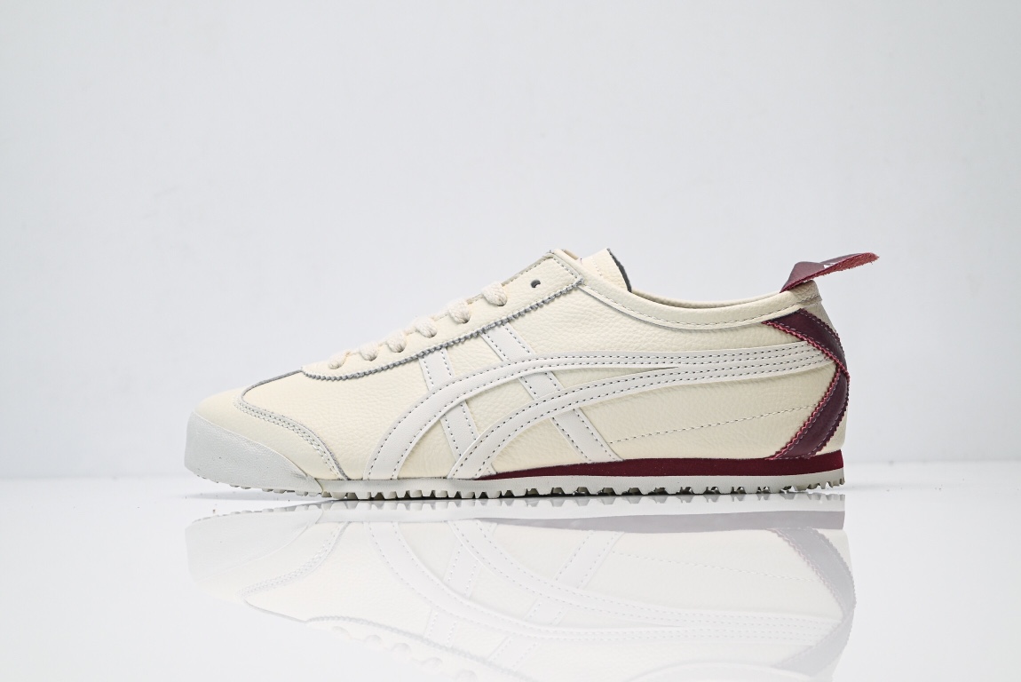 Onitsuka Tiger Mexico 66 Beige Burgundy Sneakers