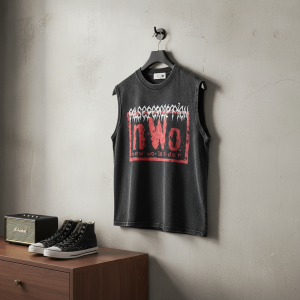 Vintage nWo Graphic Sleeveless Black Streetwear T-Shirt