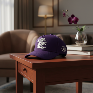 Hellstar Purple Flame Embroidered Baseball Cap