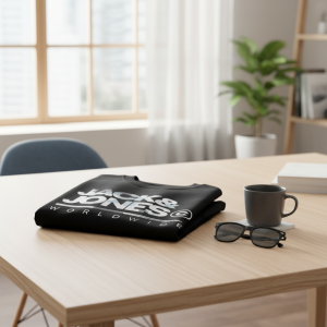 Jack & Jones Black Graphic Logo T-Shirt