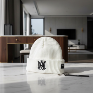 Amiri Embroidered Knit Beanie Winter Hat Unisex