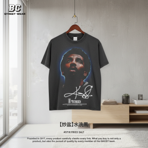 BC Street Wear Washed Black Graphic T-Shirt