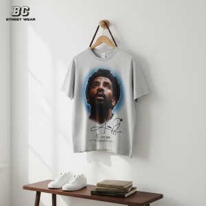 BC Street Wear Washed Light Gray Graphic T-Shirt