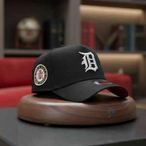 Black Baseball Cap Adjustable Curved Brim Hat for Men