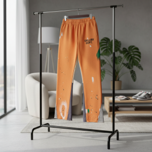 Gallery Dept Orange Graffiti Cargo Pants Streetwear Unisex