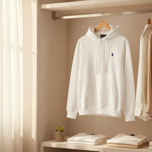 Ralph Lauren White Pullover Hoodie for Men