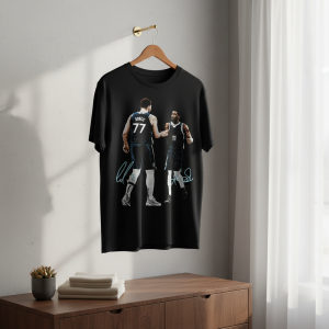 Basketball Graphic Print Black Short Sleeve T-Shirt