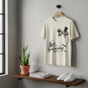 Basketball Graphic Print Oversized Cotton T-Shirt