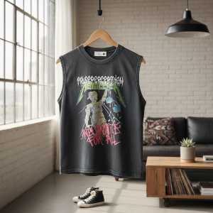 Vintage Metal Band Sleeveless T-Shirt for Men