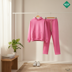 ARTIEmaster 350G Fleece Rose Pink Sweatpants Set