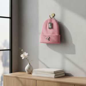 Puma Pink Knit Beanie Hat for Women