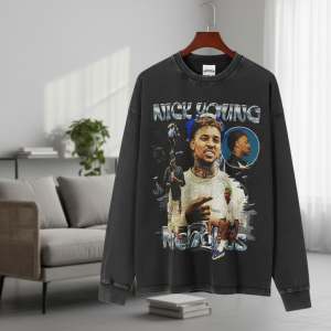 Vintage Graphic Streetwear Long Sleeve Black T Shirt