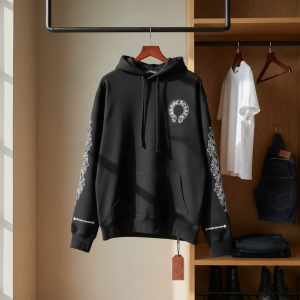 Chrome Hearts Black Cross Print Street Hoodie