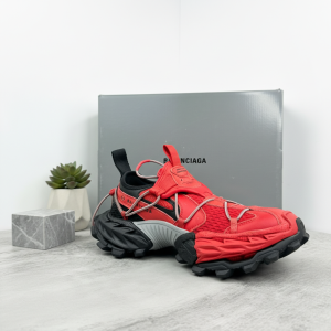 Balenciaga Track Red Black Mesh Running Sneakers