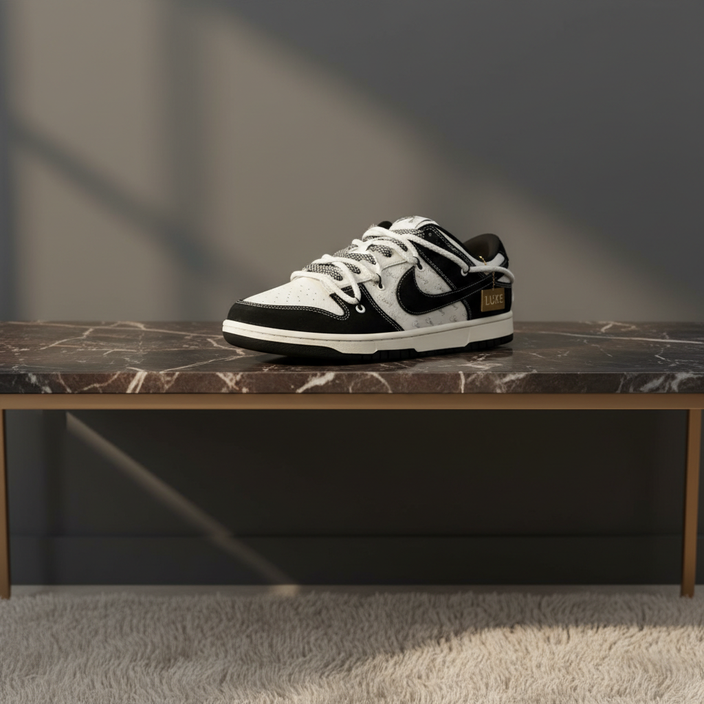 Stussy Black White Low Casual Sneakers