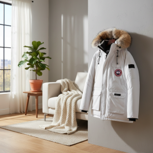 Canada Goose White Fur Hood Winter Jacket