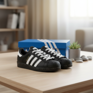 Adidas Superstar Black White Casual Sneakers