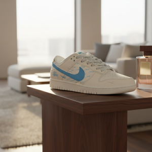 Stussy x Nike Low Cream Blue Casual Sneakers