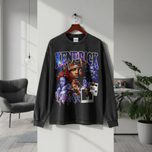 Vintage Graphic Streetwear Long Sleeve T-Shirt Black