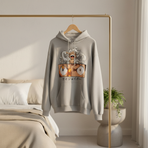 Anime Graphic Joy Boy Gray Hoodie Pullover Sweater