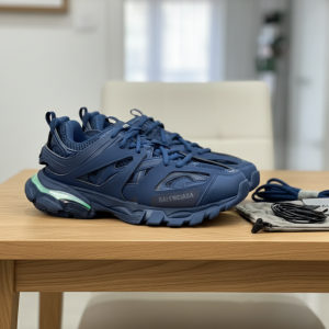 Balenciaga Track Blue Mesh Running Sneakers for Men