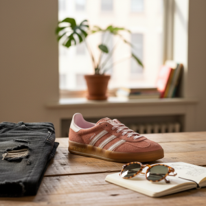 Adidas Gazelle Pink Suede Sneakers for Women