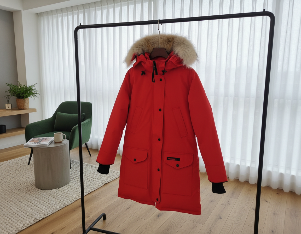 Canada Goose Red Parka Winter Down Jacket
