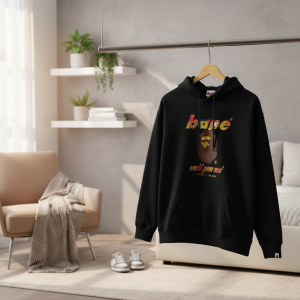 BAPE Ape Head Black Graphic Streetwear Hoodie