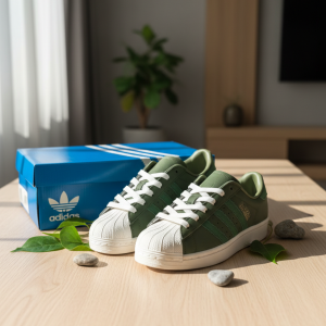 Adidas Superstar Green White Casual Sneakers