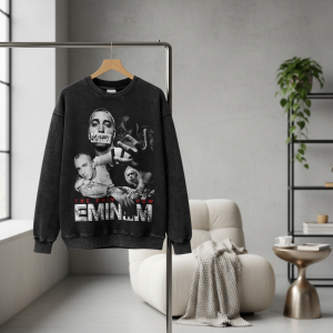 Vintage Graphic Print Streetwear Black Hoodie Pullover