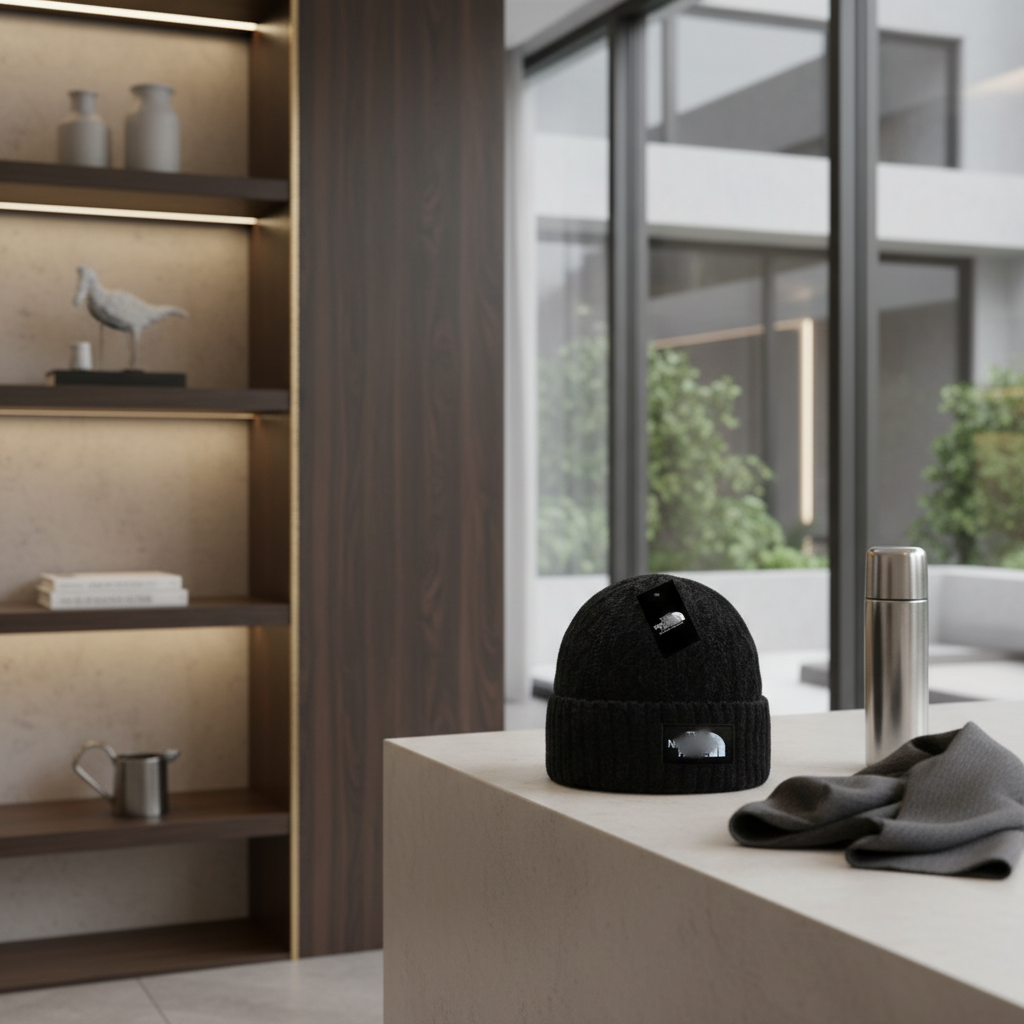 The North Face Black Winter Plush Beanie Hat