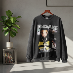 Vintage Graphic Drake Print Streetwear Hoodie Pullover