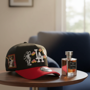 Embroidered Black Red Baseball Cap Street Style