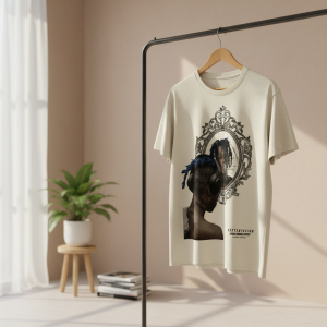 Vintage Mirror Graphic Streetwear T-Shirt for Men
