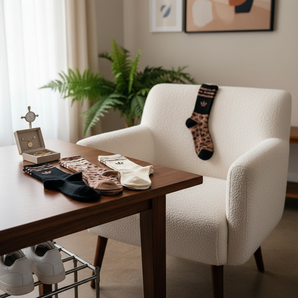 Adidas Leopard Print Casual Cotton Socks