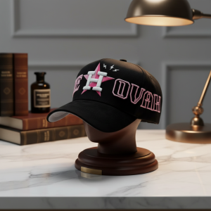 Dandy Hats Black Pink Embroidered Baseball Cap