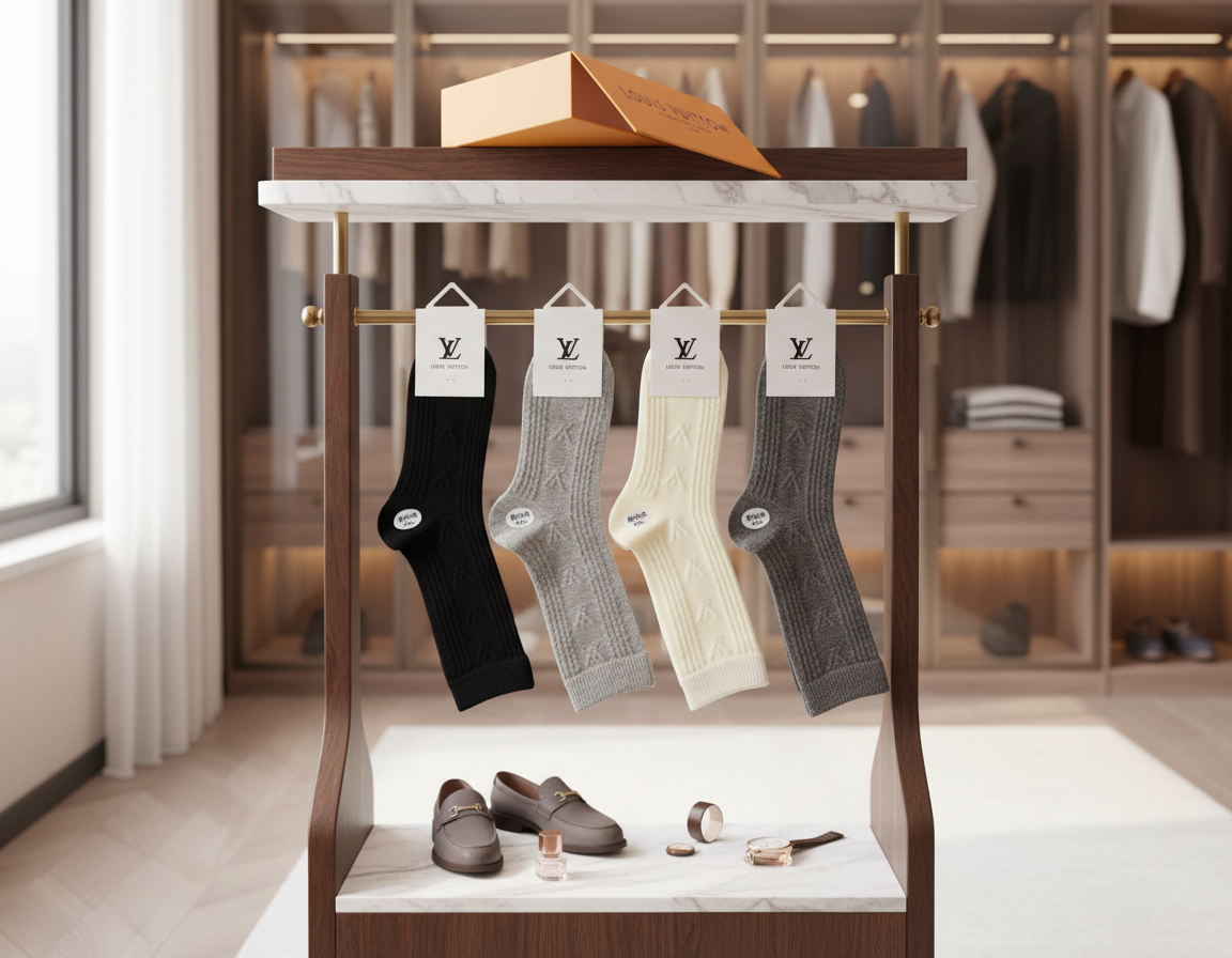 Louis Vuitton Luxury Wool Socks Set