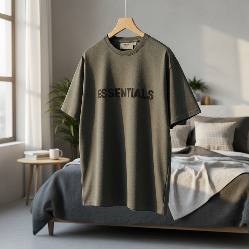 ESSENTIALS Men’s Casual Loose Fit Cotton T-Shirt