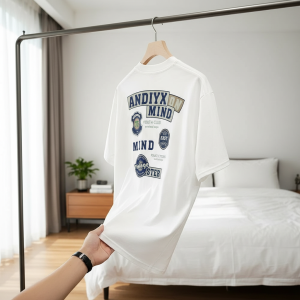 ANDIYX White Vintage Graphic Unisex Cotton T-Shirt