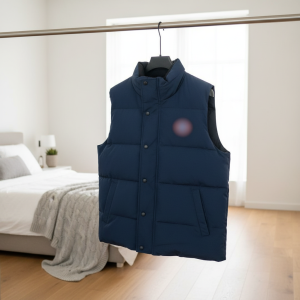 Loewe Men Navy Puffer Vest Winter Jacket