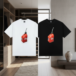 Stussy Gas Can Graphic Print Casual T-Shirt