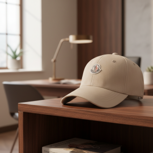 Moncler Beige Cotton Adjustable Baseball Cap