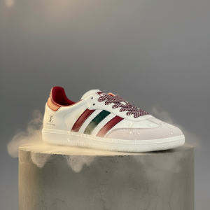 Adidas Samba White Red Green Casual Sneakers