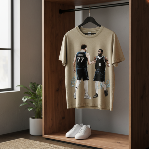 Basketball Graphic Print Casual Unisex Cotton T-Shirt